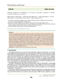 Petroleum and Coal