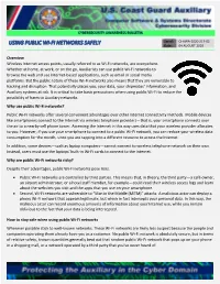 USING PUBLIC WI-FI NETWORKS SAFELY Serial: CI-AWA-2020-217-02 Date: 04 AUGUST 2020