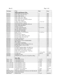 Box 61 Page 1 of 1 Publisher Title Refs Date