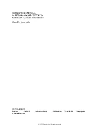 INSTRUCTOR's MANUAL for the BROADCAST