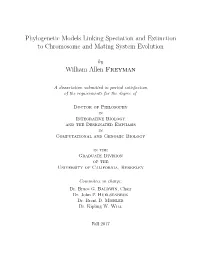 Phylogenetic Models Linking Speciation and Extinction to Chromosome and Mating System Evolution