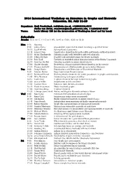 Schedule Handout