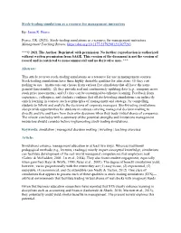 Stock-Trading Simulations As a Resource for Management Instructors