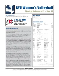 WVLB Release #12-At Utah.Indd