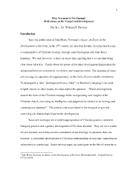 1 Why Newman Is Not Enough: Reflections on the Gospel And