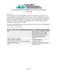 Arterial and Bridge Needs Assessment (ABNA) Pavement Rating Crosswalk Methodology