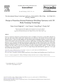 Design of Seamless Knitted Radiation Shielding Garments with 3D Body Scanning Technology