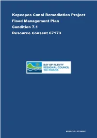 Kopeopeo Canal Remediation Project Flood Management Plan Condition 7.1 Resource Consent 67173