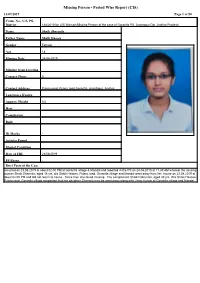Missing Person - Period Wise Report (CIS) 13/09/2019 Page 1 of 50