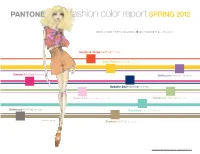 Pantone Fashion Color Report for Spring 2012