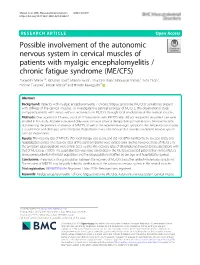 Possible Involvement of the Autonomic Nervous System in Cervical