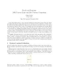 Proofs Are Programs: 19Th Century Logic and 21St Century Computing