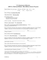 2009 No Child Left Behind - Blue Ribbon Schools Program