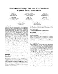 Efficient Global String Kernel with Random Features: Beyond Counting Substructures