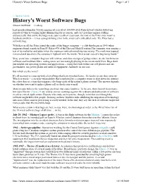 History's Worst Software Bugs Page 1 of 3