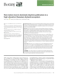 Non‐Native Insects Dominate Daytime Pollination in a High‐Elevation