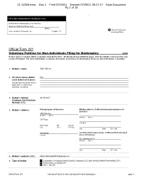 Petition for Non-Individuals Filing for Bankruptcy 04/20 If More Space Is Needed, Attach a Separate Sheet to This Form
