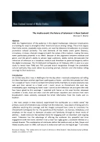 The Media Event: the Future of Television in New Zealand Bronwyn E