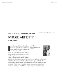 Whose Art Is It? - the New Yorker 2/8/16, 11:06 AM