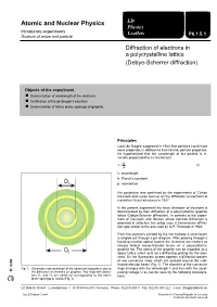 Atomic and Nuclear Physics Physics