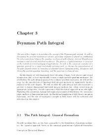 Chapter 3 Feynman Path Integral