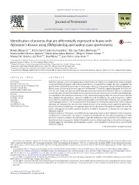 Identification of Proteins That Are Differentially Expressed in Brains