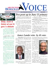 Two Posts up in June 11 Primary