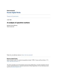 An Analysis of Spacetime Numbers