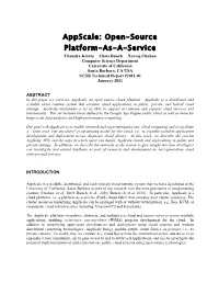 Appscale: Open-Source Platform-As-A-Service