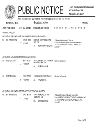 Broadcast Actions 7/8/2015