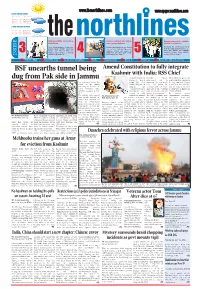 BSF Unearths Tunnel Being Dug from Pak Side in Jammu