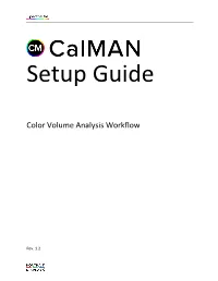 Color Volume Analysis Workflow
