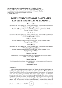 Daily Forecasting of Dam Water Levels Using Machine Learning