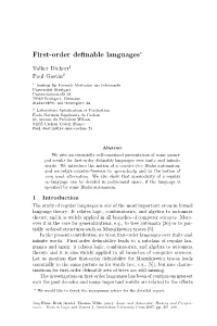 First-Order Definable Languages