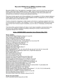Newsletter Index May 2021