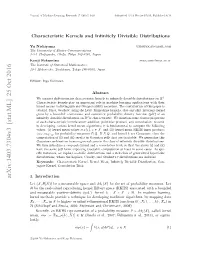 Characteristic Kernels and Infinitely Divisible Distributions