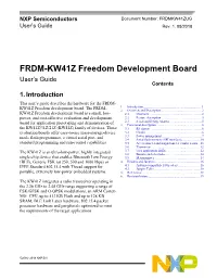 FRDM-KW41Z User's Guide