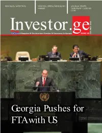 Georgia Pushes for FTA with US