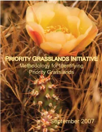 PRIORITY GRASSLANDS INITIATIVE Methodology for Identifying Priority Grasslands
