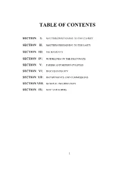 Table of Contents