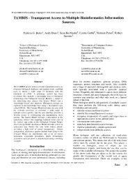 TAMBIS: Transparent Access to Multiple Bioinformatics Information Sources