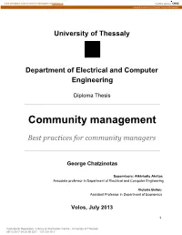 Community Management