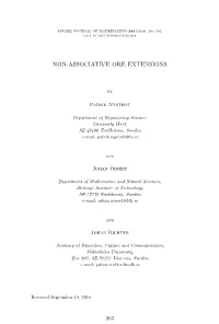 Non-Associative Ore Extensions