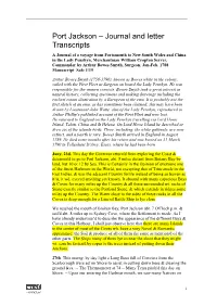Port Jackson Transcripts