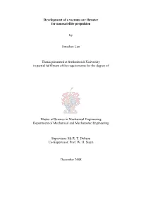 Development of a Vacuum Arc Thruster for Nanosatellite Propulsion