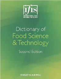 Dictionary of Food Science and Technology