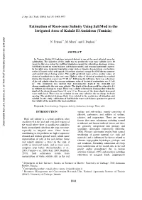 Estimation of Root-Zone Salinity Using Saltmod in the Irrigated Area of Kalaât El Andalous (Tunisia)