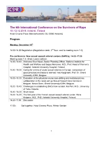 Icsor 2018 Preliminary Program