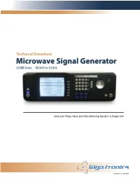 Microwave Signal Generator 2500B Series - 100 Khz to 50 Ghz
