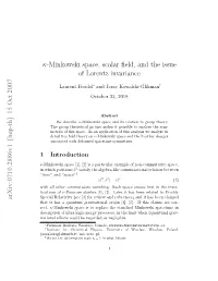 Κ-Minkowski Space, Scalar Field, and the Issue of Lorentz Invariance